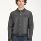 Men's Solid Black Jacket - Front View