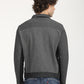 Men's Solid Black Jacket - Back View