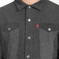Men's Solid Black Jacket - Detail View