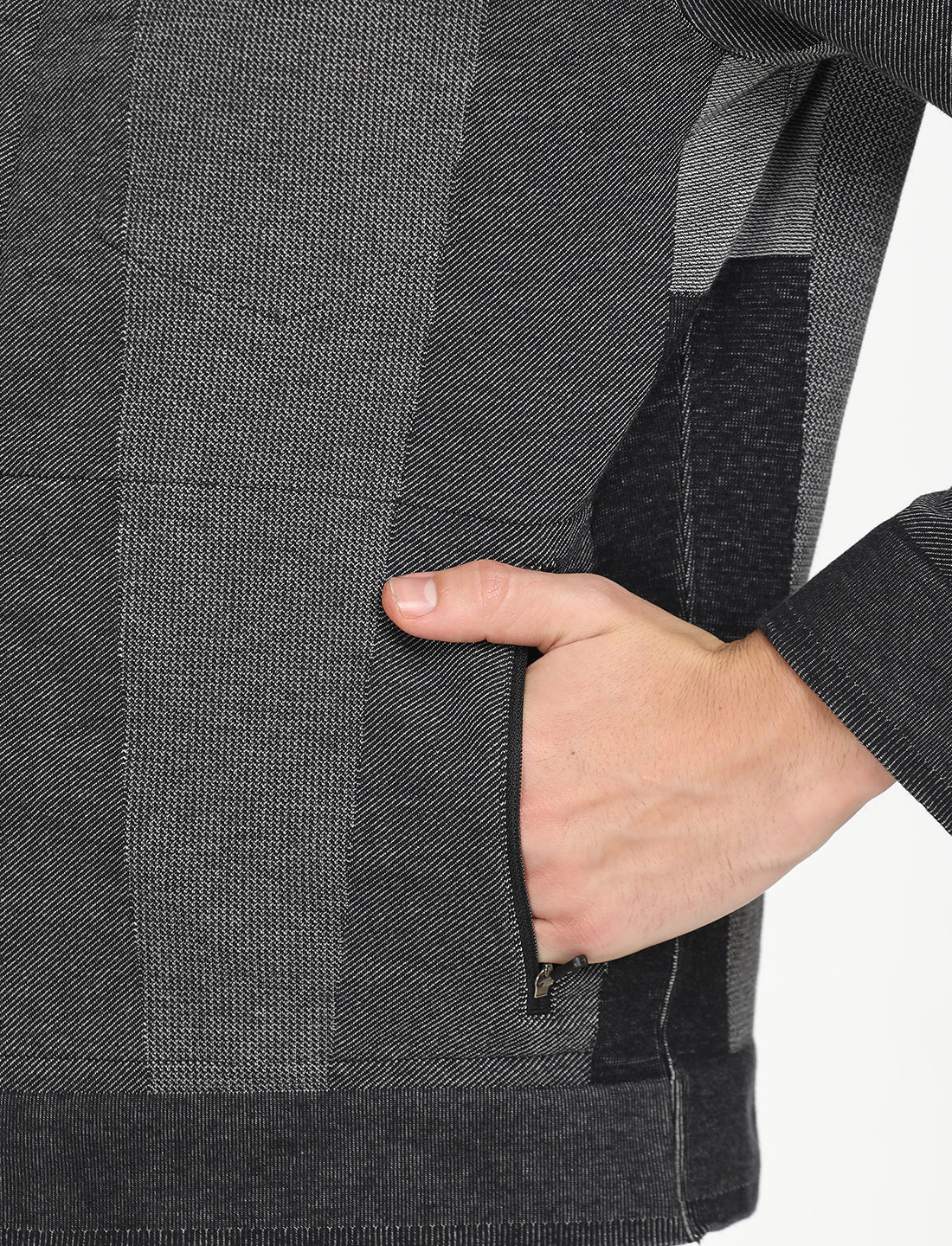 Men's Solid Black Jacket - 6 View