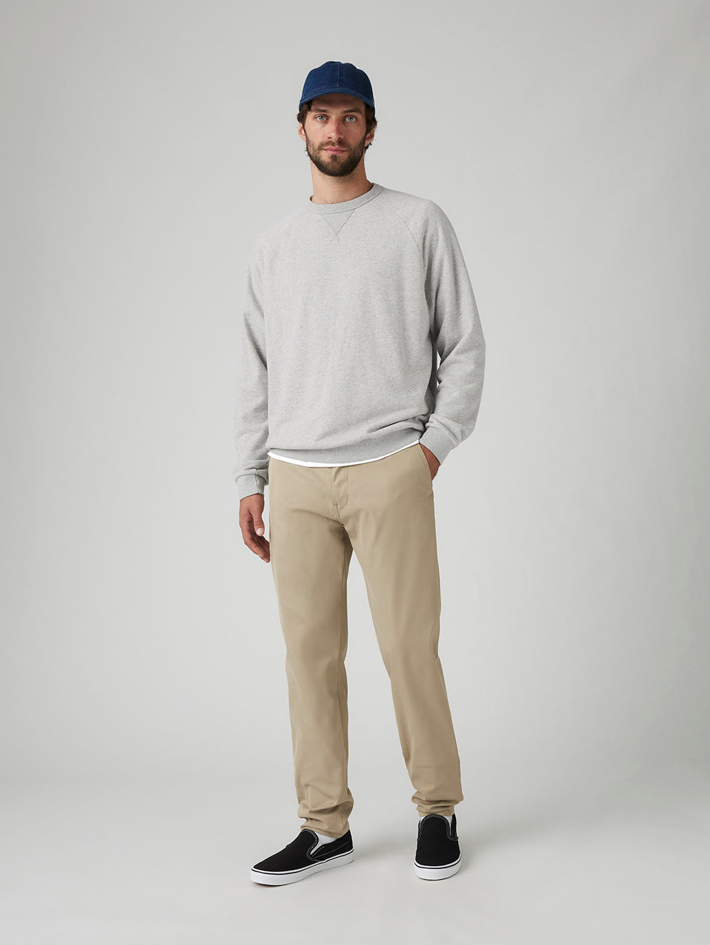 Men's Beige Regular Fit Tech Pant Chinos - Styleshot View