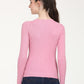 Women's Self Design Pink Round Neck Sweater - Back View
