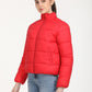 Women's Quilted High Neck Reversible Puffer Jacket - RightSide View