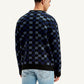 Men's Checkered Black Crew Neck Sweater - 33ba44e0-ee74-4531-a821-be9e3da53093 View