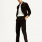 Men's Black Straight Fit Chinos - Elevated View