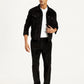 Men's Black Straight Fit Chinos - Styleshot View