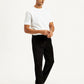 Men's Black Straight Fit Chinos - Side View