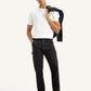 Men's Black Tapered Cargo Trousers - Styleshot View