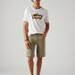 Men's 502 Taupe Tapered Fit Mid Rise Shorts - Styleshot View
