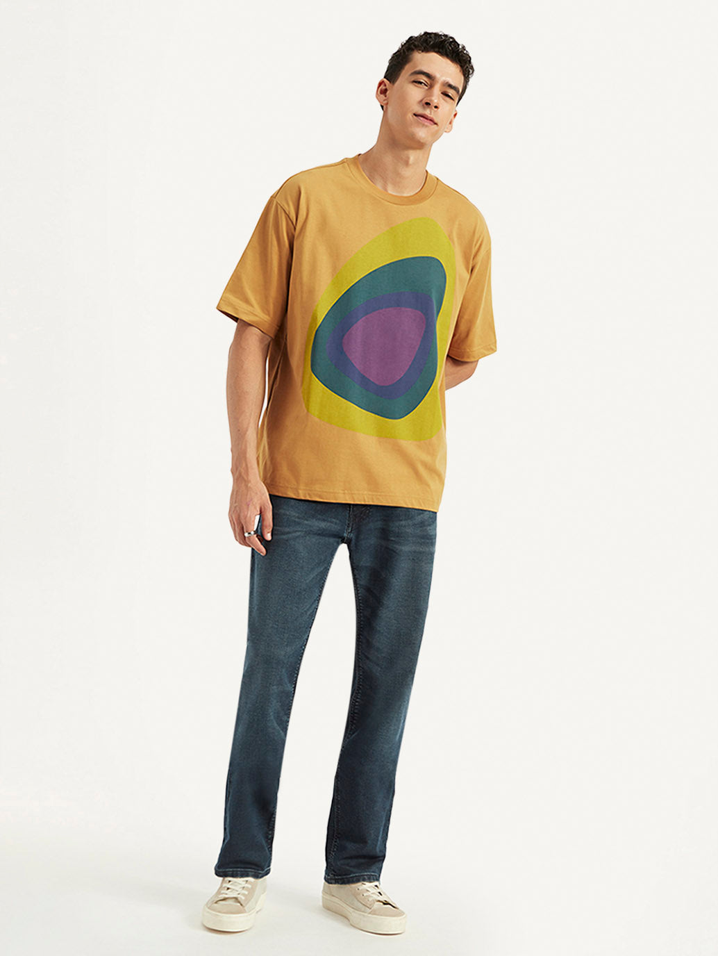 Men's Printed Boxy Fit T-Shirt - Styleshot View