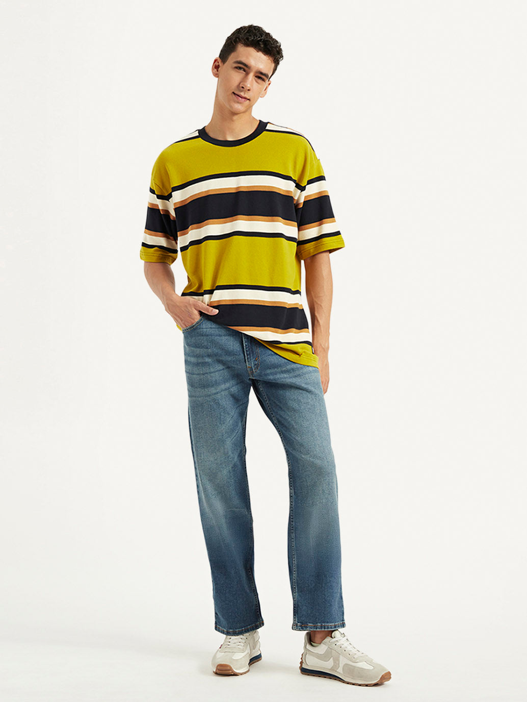 Men's Striped Loose Fit T-Shirt