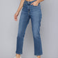 Women's 724 Blue Slim Straight Fit High Rise Jeans - 2 View