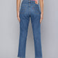 Women's 724 Blue Slim Straight Fit High Rise Jeans - 3 View