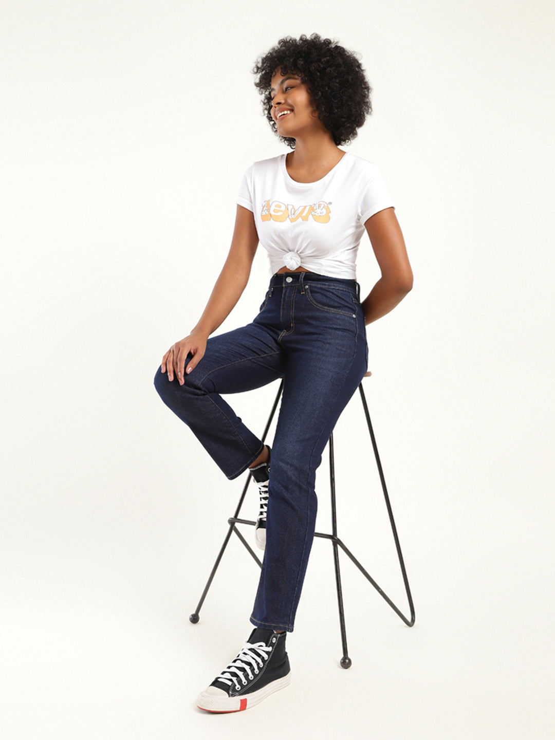 Women's 710 Blue Skinny Fit High Rise Jeans