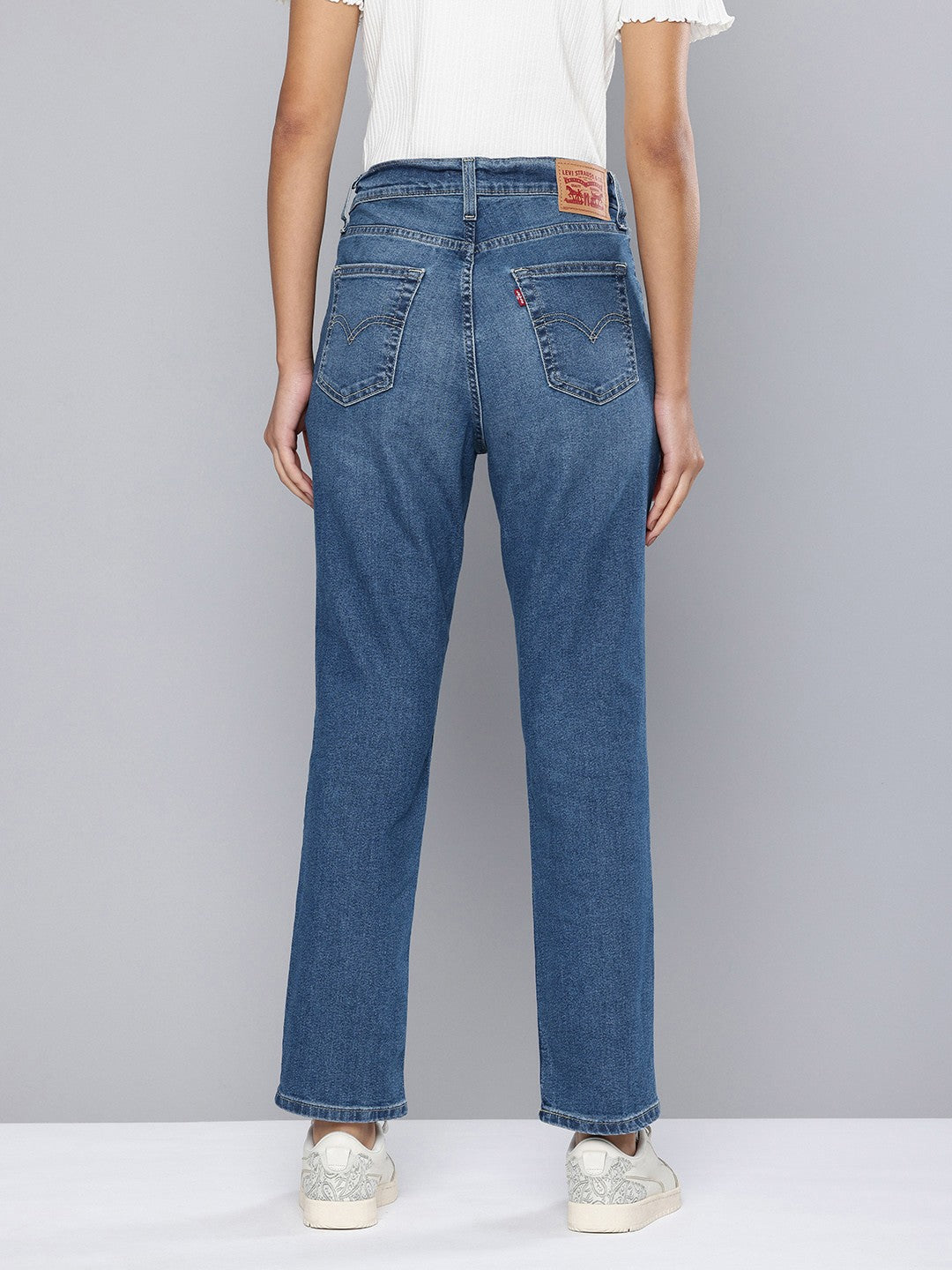 Women's 710 Blue Skinny Fit High Rise Jeans - 3 View