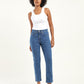 Women's 724 Blue Slim Straight Fit High Rise Jeans - Front View