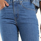 Women's 724 Blue Slim Straight Fit High Rise Jeans - Detail View