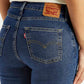 Women's 724 Blue Straight Fit High Rise Jeans - Detail View