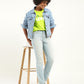 Women's 710 Blue Skinny Fit High Rise Jeans - 20shot View