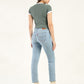 Women's 724 Blue Straight Fit High Rise Jeans - Back View