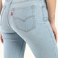 Women's 724 Blue Straight Fit High Rise Jeans - Detail View
