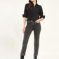 Women's 724 Grey Slim Straight Fit High Rise Jeans - Styleshot View