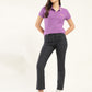 Women's 724 Black Slim Straight Fit High Rise Jeans - Styleshot View