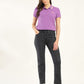 Women's 724 Black Slim Straight Fit High Rise Jeans - Front View