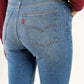 Women's 724 Blue Straight Fit High Rise Jeans - Detail View