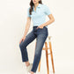 Women's 724 Blue Slim Straight Fit High Rise Jeans - Styleshot View