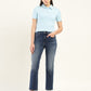 Women's 724 Blue Slim Straight Fit High Rise Jeans - Front View