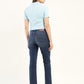 Women's 724 Blue Slim Straight Fit High Rise Jeans - Back View