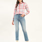 Women's 724 Blue Slim Straight Fit High Rise Jeans - Front View
