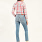 Women's 724 Blue Slim Straight Fit High Rise Jeans - Back View