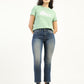 Women's 724 Blue Slim Straight Fit High Rise Jeans - shot View