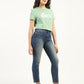 Women's 724 Blue Slim Straight Fit High Rise Jeans - Front View