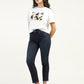 Women's 724 Dark Blue Slim Straight Fit High Rise Jeans - Styleshot View