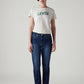 Women's 724 Dark Blue Slim Straight Fit High Rise Tinted Jeans - Front View