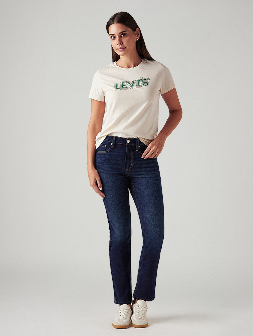 Women's 724 Dark Indigo Slim Straight Fit High Rise Jeans