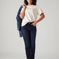 Women's 724 Dark Blue Slim Straight Fit High Rise Jeans - Styleshot View