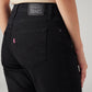 Women's 724 Black Slim Straight Fit High Rise Jeans - Detail View