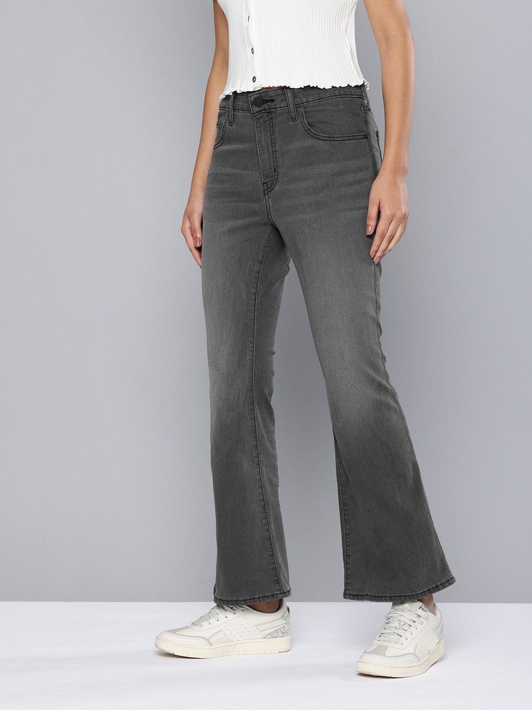 Women's 725 Grey Bootcut Fit High Rise Jeans - 2 View