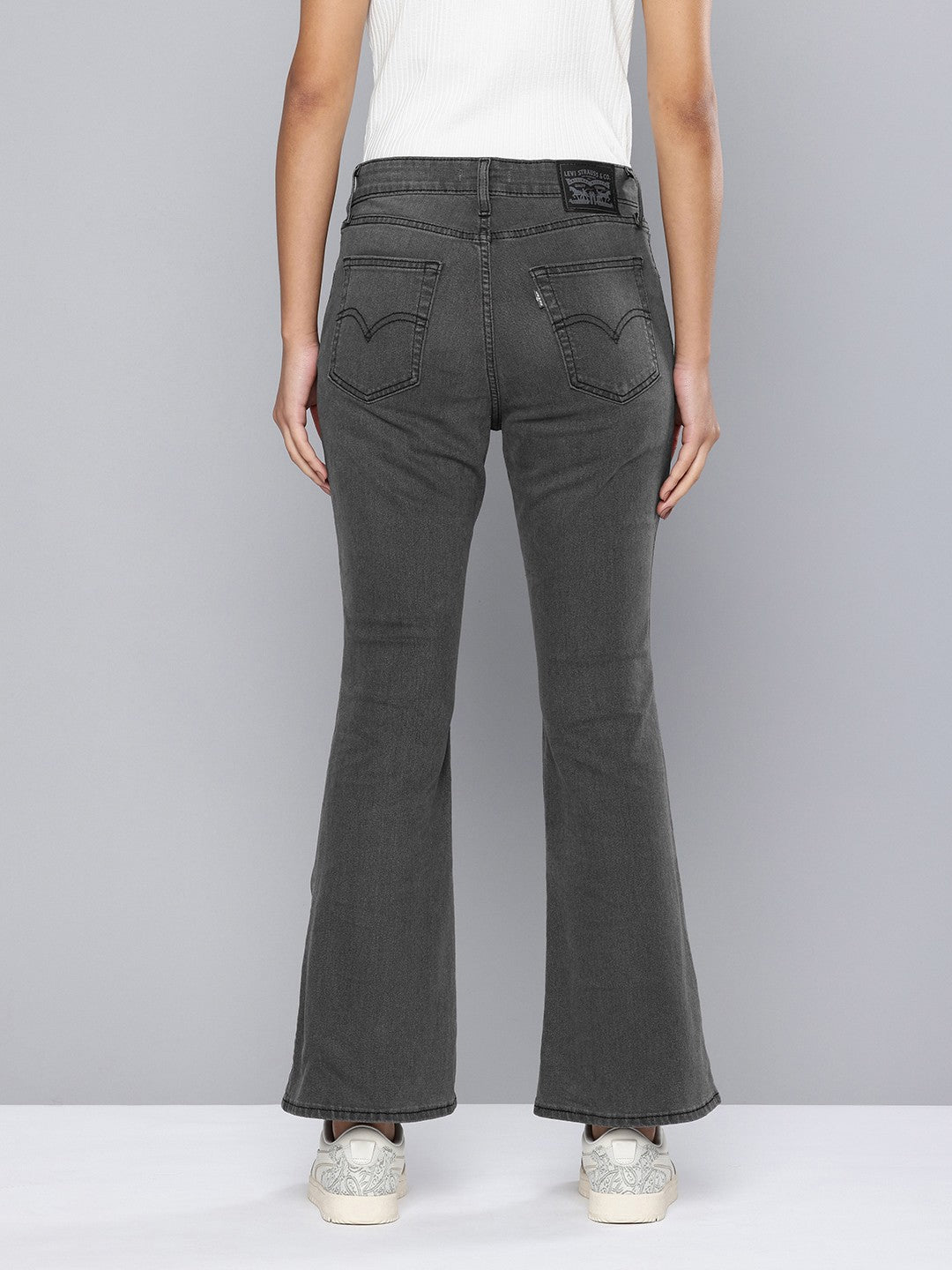 Women's 725 Grey Bootcut Fit High Rise Jeans - 3 View