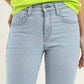 Women's 725 Blue Bootcut Fit High Rise Jeans - FrontDetails View