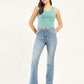 Women's 725 Blue Bootcut Fit High Rise Jeans - Front View