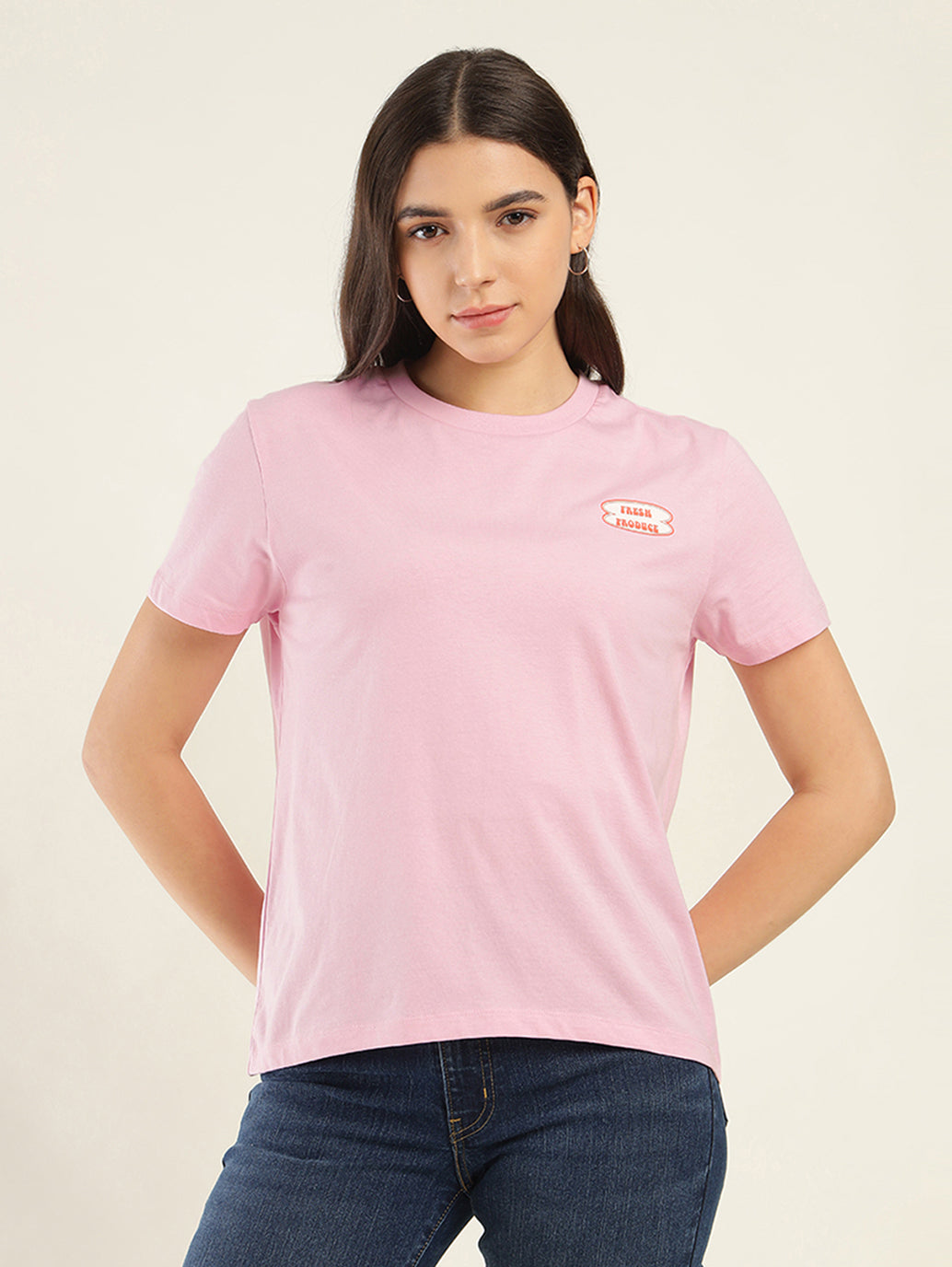 Women's Graphic Relaxed Fit T-Shirt - Front View
