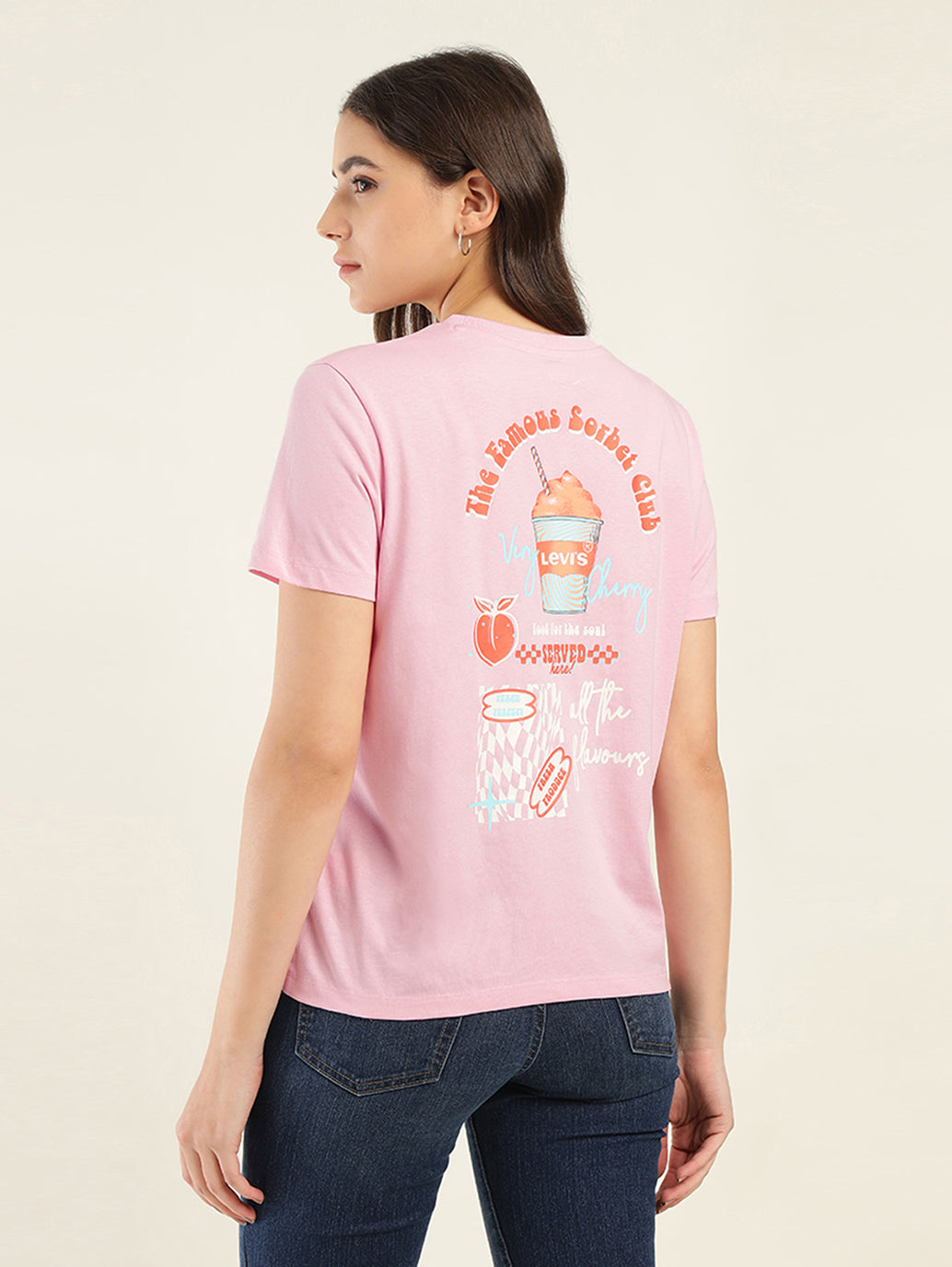 Women's Graphic Relaxed Fit T-Shirt - Back View