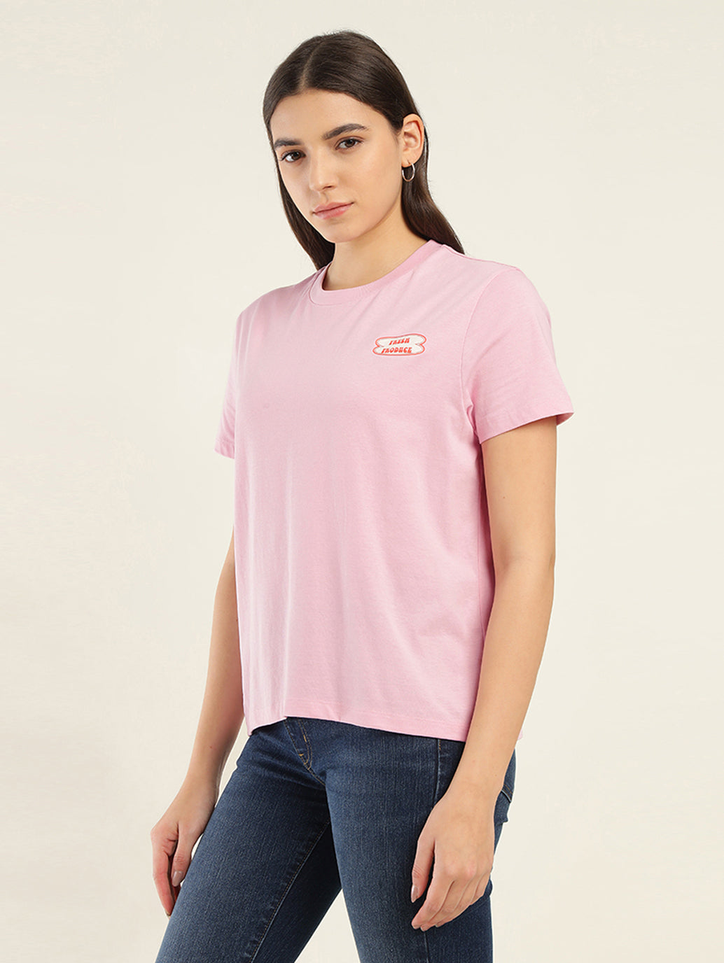 Women's Graphic Relaxed Fit T-Shirt - Side View