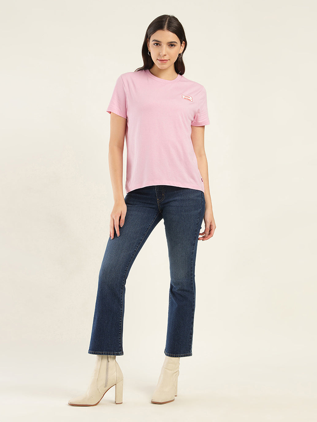 Women's Graphic Relaxed Fit T-Shirt - ModelFront View