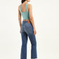 Women's 710 Blue Skinny Fit High Rise Jeans - Back View